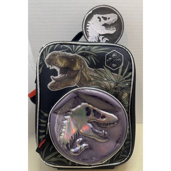Jurassic World Dinosaur Lunch Box With Insulated Compartment & Zipper Closure - Picture 1 of 5